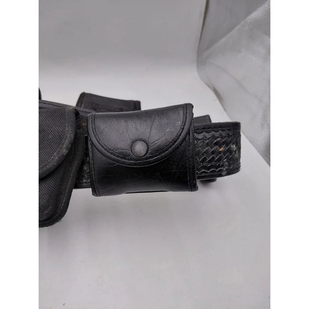 Dutyman 5021 Basketweave Leather Belt Bundle 9 Attachments 4XL 65